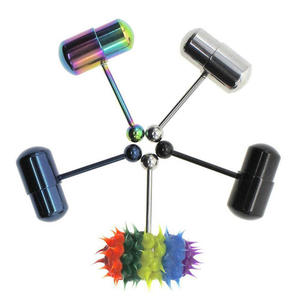 <span class=keywords><strong>Piercing</strong></span> <span class=keywords><strong>Langue</strong></span> Vibrante en Acier Inoxydable Couleur Argent Or Noir <span class=keywords><strong>Piercing</strong></span> <span class=keywords><strong>Langue</strong></span> Vibrante - Product Image 5