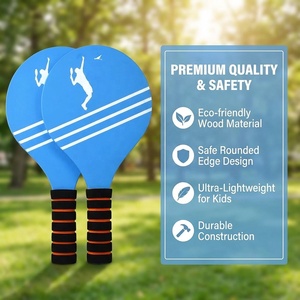 <span class=keywords><strong>Raquette</strong></span> de <span class=keywords><strong>badminton</strong></span> en bois légère et de haute qualité pour enfants, jeu de balle d'intérieur, trampoline - Product Image 5