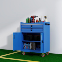 Chariot à outils en acier Homniture sur roues |   Armoire de rangement robuste verrouillable avec une capacité de 200 kg pour une utilisation en usine