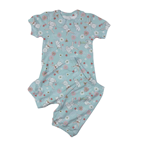 Conjunto de Ropa de Verano para Niñas con MOQ Bajo, Conjuntos de Salón para Niñas, Top de Manga Corta con Mariposas Arcoíris + Pantalones Cortos - Product Image 4