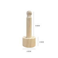 Plateau de semences de jardin en bois Tampers Mini outil d'aplatissement de compacteur de sol pour le jardinage