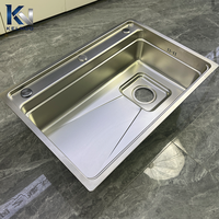 Évier de cuisine en acier inoxydable soudé à un trou pour extérieur, avec accessoires – Vente chaude en gros