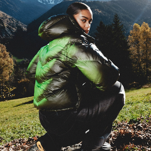 Piumino da Uomo Invernale di Design con Cappuccio e Logo Stampato Personalizzato, Giacca Puffer Streetwear Oversize Antivento Riscaldata che Cambia Colore - Product Image 2