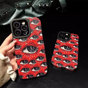เคสโทรศัพท์มือถือหนัง TPU แบบนิ่มพิมพ์ลายดวงตาสีแดงแบบเต็มหน้า<span class=keywords><strong>จอ</strong></span>สำหรับ <span class=keywords><strong>iPhone</strong></span> 17 8 x XR XS 11 12 13 14 15 16 PRO MAX - Product Image 4