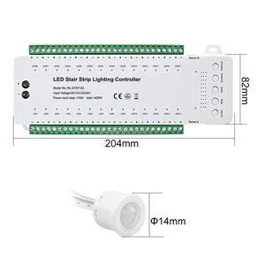 Bước-03 mới nhất DC 12V/24V 420 Wát 28-kênh cầu thang cảm biến <span class=keywords><strong>LED</strong></span> chiếu sáng Hệ thống điều khiển cho dải ánh sáng - Product Image 6