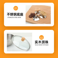 Couvercle de casserole noir en plastique de petite taille, avec perles de fixation remplaçables, pour ustensiles de cuisine - Offre Spéciale