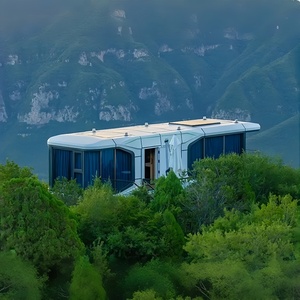 <span class=keywords><strong>Casa</strong></span> Cápsula Prefabricada de Lujo, Cabaña Modular <span class=keywords><strong>con</strong></span> Cristal Panorámico para Hoteles, Resorts y Glamping - Product Image 5