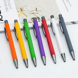 Stylo à bille promotionnel en métal avec corps en aluminium, finition douce au toucher, logo personnalisé, gravure au laser, cadeau d'entreprise - Product Image 2