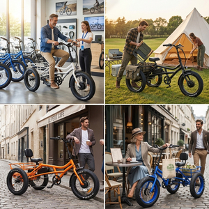 Tricycle électrique de livraison urbaine avec moteur avant stable, panier de chargement spacieux, <span class=keywords><strong>vélo</strong></span> électrique à 3 roues pour adultes - Product Image 3