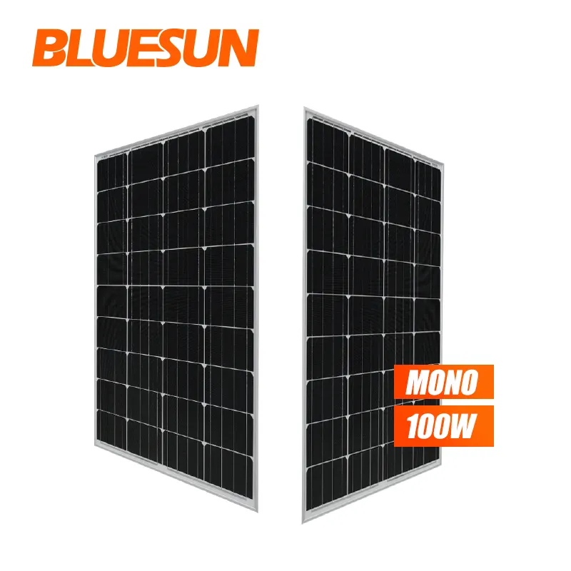 Bluesun de energía renovable de 100 de 150 vatios pv panel solar de 12v 24v 120w 100w 50 w paneles solares 150 w precio techo casa mini panel solar