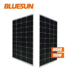 Bluesun de energía renovable de 100 de 150 vatios pv panel solar de 12v 24v 120w 100w 50 w paneles solares 150 w precio techo casa mini panel solar