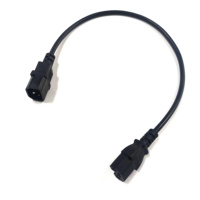 Cordon d'alimentation C14 à C15 robuste 15A 250V 14/3 AWG câble SJT câble IEC pour serveur PDU UPS commutateur réseau alimentation PC de jeu