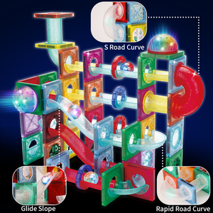 Ensemble de jouets magnétiques super forts 120 pièces blocs de construction de tuiles magnétiques <span class=keywords><strong>3d</strong></span> avec lumière développer la capacité cérébrale des enfants - Product Image 3