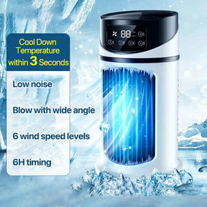 Ventilateur portable intelligent USB, mini-refroidisseur d'air numérique à brumisation pour l'été - Product Image 2