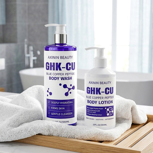 Ensemble de soins corporels Aixin Private Label, lotion hydratante pour le corps à la niacinamide et au peptide de cuivre <span class=keywords><strong>bleu</strong></span>, gel douche anti-rides - Product Image 1