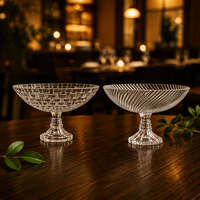 Plat décoratif moderne, égouttoir à vaisselle, bol à fruits en verre de qualité alimentaire sur piédestal, taille personnalisable