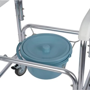 Wheeled toilet <b>chair</b> Disabled toilet <b>chair</b> Toilet stool Movable with pedals Pregnant women and the elderly Toilet bath <b>chair</b> - Product Image 2