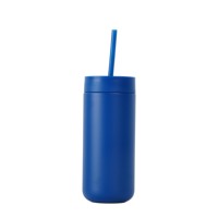 Gobelet isotherme à café 12oz avec paille, coffret cadeau, maintien au chaud 6-12h, anti-fuite, en acier inoxydable 16oz, sans BPA, mug isotherme, logo personnalisé
