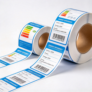 Étiquettes personnalisées Haoxuan pour l'indication de l'indice énergétique et de la puissance des réfrigérateurs, pour l'emballage et l'image de marque imprimés sur mesure - Product Image 1