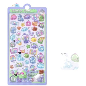 Autocollant 3D en relief imperméable pour enfants, motif dessin animé mignon, idéal pour la décoration de tasses et la décoration de la maternelle, imprimé offset - Product Image 4