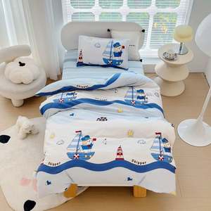 Easy-Wash Lightweight <b>Boys</b> Girls Cartoon Duvet Cover + Pillowcase <b>Set</b> for Kids Crib <b>Toddler</b> <b>Bedding</b> Decoration - Product Image 3