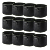 Sacs de culture robustes et respirants en tissu non tissé épaissi de 1 à 2 mm, 5 gallons, avec poignées à double couture renforcées et étiquettes pour plantes