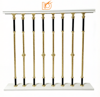 Installation facile, luxe moderne, or Rd. Balustre d'escalier en Mg-aluminium de 20 mm, poteau métallique pour garde-corps de balcon intérieur, en stock