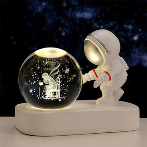 Lampe de base en résine gravée au laser 3d pissenlit Jupiter terre <span class=keywords><strong>lune</strong></span> boule de cristal veilleuse de Noël anniversaire cadeau personnalisé bricolage - Product Image 3