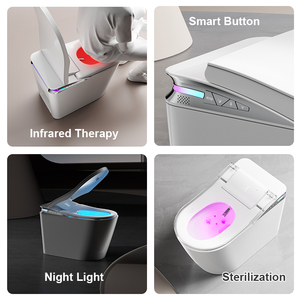 Toilette intelligente haut de gamme à rotation à 180 degrés, avec bouclier de mousse intégré, certifiée CUPC ETL, nettoyage en profondeur, télécommande, siphon en S - Product Image 2