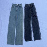 Pantalon large en jean délavé pour femme, style baggy, idéal pour le printemps – Vente en gros à prix abordable