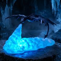 Lampe de nuit LED rechargeable PLA Dragon de Glace, Décoration de bureau, Cadeau fantaisie pour les fans de dragons