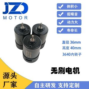 JZD - Motor DC sin escobillas 3640, montaje de brida de 32 mm, 3000 RPM, 12V 24V 36V, imán permanente, totalmente encapsulado - Product Image 4