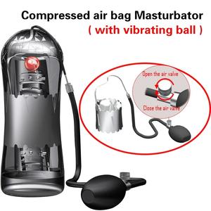 YPM Männlicher Masturbationsbecher Taschenmuschi Eichel-Stimulator Penis-Trainer Aufblasbare Kugel Quetsch-Sexspielzeug für Männer - Product Image 2