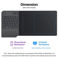 Huion Artist KD200 dengan Pengontrol Dial Keyboard Nirkabel Tablet Pena Grafis Gambar Digital