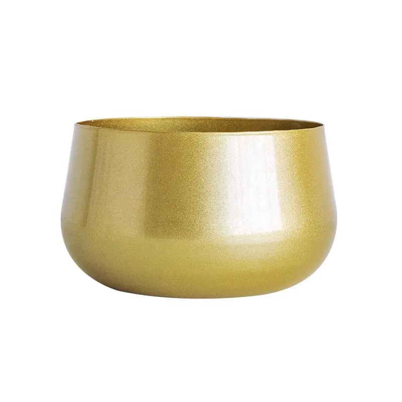 الغزل ريفي الذهب الحديد زهرية زهرة وعاء رخيصة مع ثقب