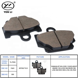 Nouvelles plaquettes de frein avant de haute qualité YONGLI semi-métalliques organiques E MARK OEM-Style rivetées sans amiante pour YAMAHA RXS 115/RX-<span class=keywords><strong>Z</strong></span>/<span class=keywords><strong>XT</strong></span> - Product Image 6