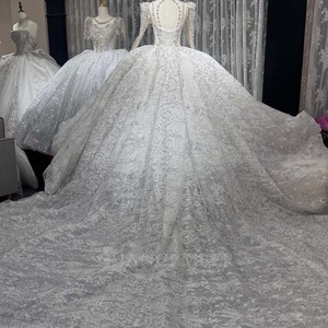 Vestido de Novia Wx358, Vestido de Boda de Lujo con Lentejuelas y Encaje, Cuello en V, Mangas Largas, Estilo Princesa Jancember - Product Image 5