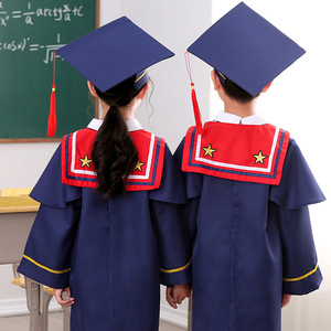 Robe de jour de carrière pour enfants avec chapeau Prix d'usine Robe de fin d'études fantaisie pour enfants Grande taille Style doctoral - Product Image 2