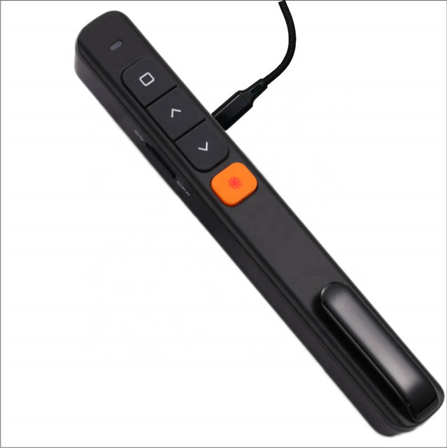 Wireless Presenter Laser Pointer Bluetooth USB PPT Clicker Powerful Red Laser Remote Control for Office School Presentation
