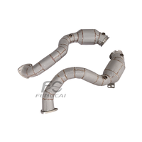 Sistema de Escape Deportivo de Alto Flujo con Colector y Tubo de Bajada de Acero Inoxidable SS304 para Aston Martin DB11 4.0T V8 2017-2023, Mejora la Respuesta del Turbo