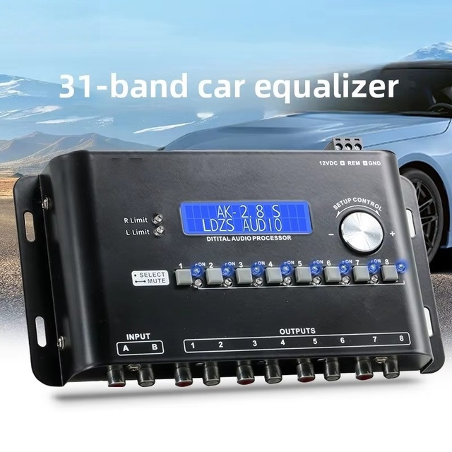 Digital Signal Processor Car Audio 31 Band Graphic Equalizer Tuner Crossover Power Amplifier