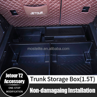 Organisateur de siège arrière de voiture en ABS noir imperméable de haute qualité, boîte de rangement, moulage 3D original pour Jetour T2 1.5T Guangdong