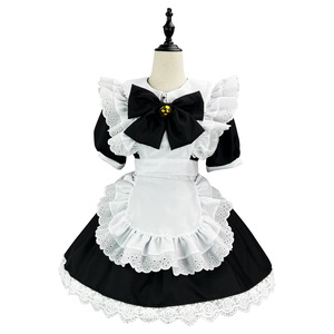 Vestido <span class=keywords><strong>de</strong></span> <span class=keywords><strong>Cosplay</strong></span> <span class=keywords><strong>de</strong></span> Conejita Lolita Estilo Japonés, Color Negro y Blanco, al por Mayor - Product Image 5