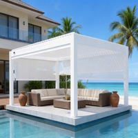 Kits de pergola bioclimatique à toit à lames orientables en aluminium, pergola bioclimatique en aluminium, tailles et configurations personnalisables