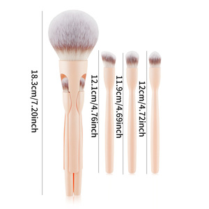 Nouvel ensemble de 4 pinceaux de maquillage magnétiques pour le visage et les yeux, pratique pour les voyages, avec poils en fibres synthétiques - Product Image 5
