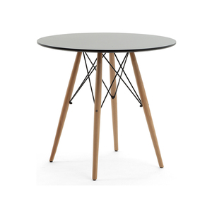 Hiện Đại Vòng Bàn Ăn <span class=keywords><strong>MDF</strong></span> Top Với Gỗ Chân 4/6 Chỗ Ngồi Bàn Bếp Cho Phòng Ăn Trong Màu Đen Trắng Màu Xám - Product Image 4