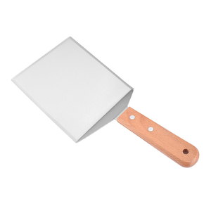 Spatule à burger en acier inoxydable avec manche en bois/plastique, spatule de cuisson robuste pour barbecue et cuisine - Product Image 4