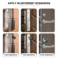 Cerradura Eléctrica Inteligente Biométrica de Aleación de Aluminio con WiFi, Aplicación Tuya/TTLock, Contraseña, Tarjeta, Código, Desbloqueo con Código PIN, Estándar Estadounidense