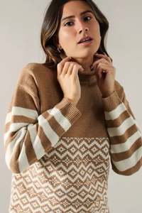 FNJIA <strong>Women's</strong> Custom Crew Neck Jacquard Pullover Christmas <strong>Jumper</strong> with Cartoon Pattern Winter Ugly <strong>Xmas</strong> Sweater - Product Image 2