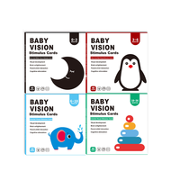 Cartes Cognitives Noires et Blanches Personnalisables en Gros pour l'Éveil Précoce, Stimulation Visuelle Haute Contraste pour Nouveau-nés, Vision Bébé 14x14cm